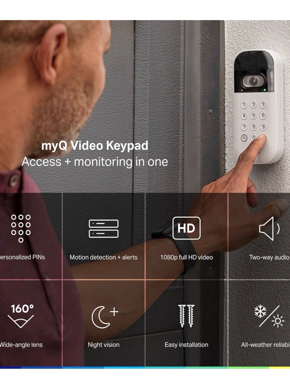 Secure View Garage Video Keypad - White - Picture 3 of 16